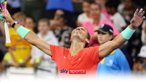 Rafael Nadal defeats Dominic Thiem in straight sets to cap off a stunning comeback victory.