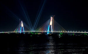 India's longest cable-stayed bridge, Sudarshan Setu, is opened by Prime Minister Modi.