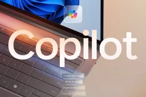 Microsoft CoPilot button on its first laptop in India, enabling generative AI features.