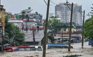 Heavy rain and flooding in Nepal resulted in 59 deaths; 44 people are still missing.