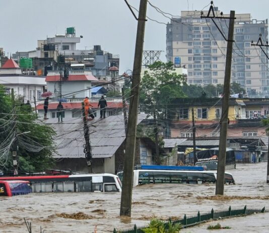 Heavy rain and flooding in Nepal resulted in 59 deaths; 44 people are still missing.